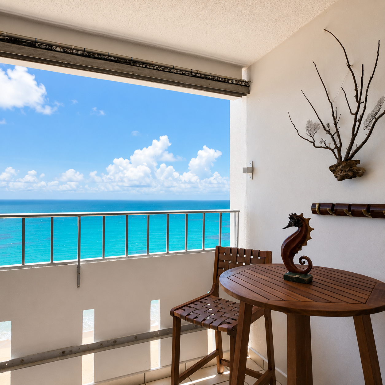 Balcony and ocean view